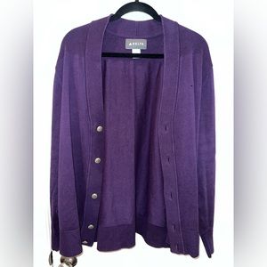 Mens Delta Air Lines Employee Plum Uniform Cardigan- Size XL (46-48)